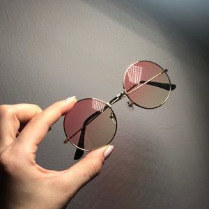 BLULU - ROUND SUNGLASSES (PINK/GREEN)